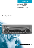 Blaupunkt Alicante-CD-31 - Owners Manual
